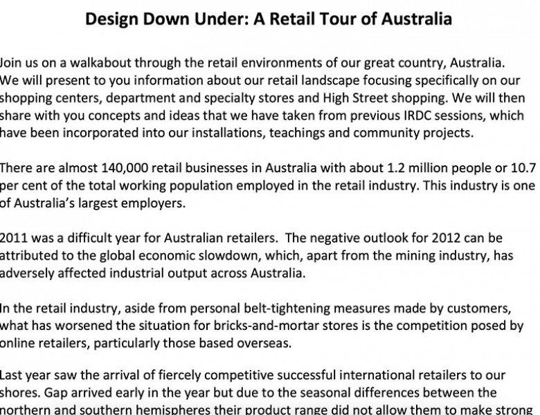 Design Down Under